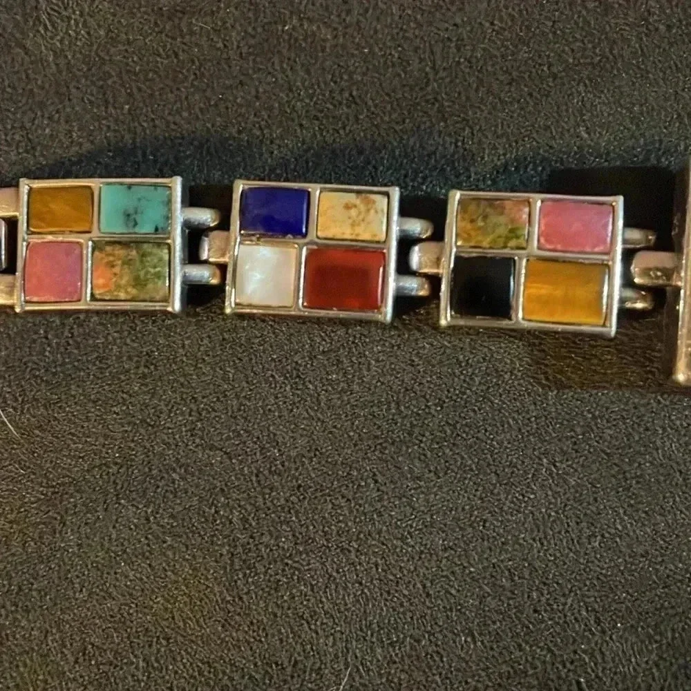Aria Oit multi stone bracket watch